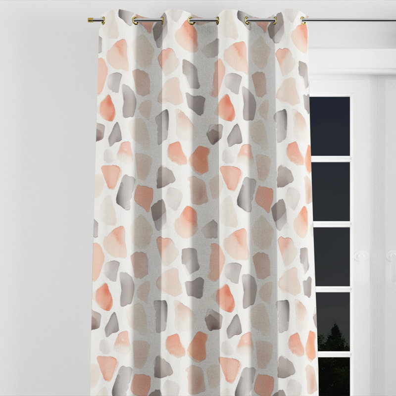 Rideaux obscurcissants Modern Room - Rideau à œillets noir minimaliste, L 52 po x L 95 po, Œillets dorés