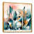 Toile avec cadre flottant or