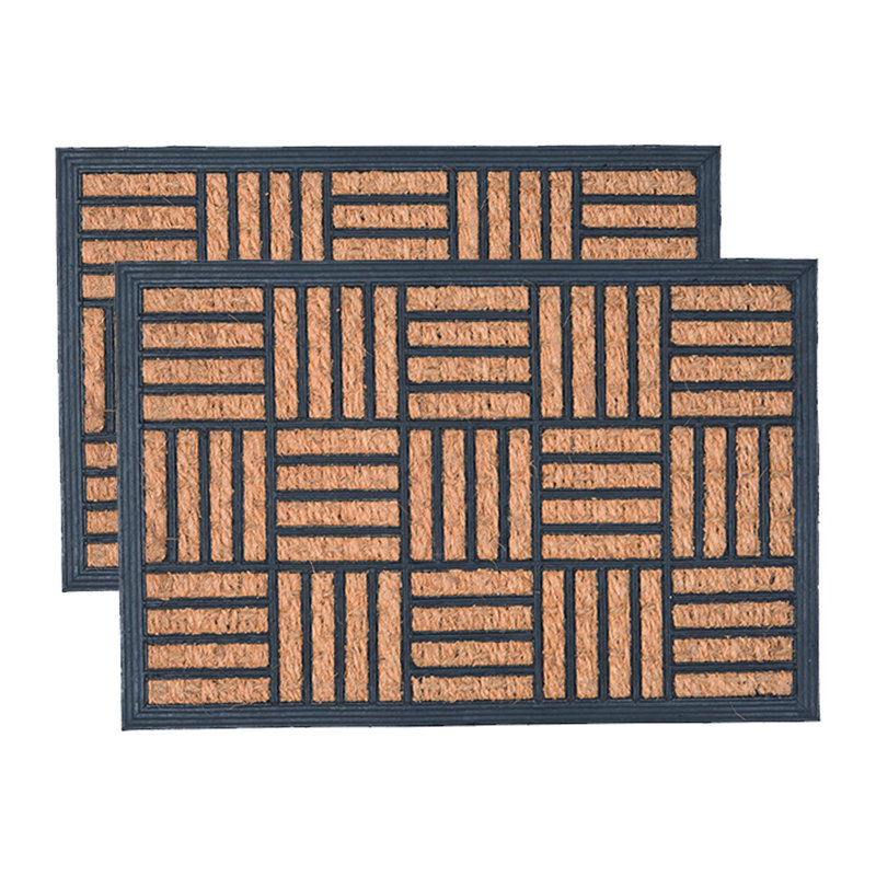 Nicola Spring - 2x Heavy Duty Door Mats - 60 x 40cm - Mosaic