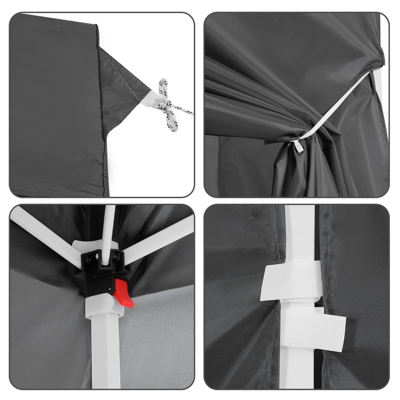 10x20 Pop Up Canopy Tent,Waterproof Commercial Ez Outdoor Canopies Instant Gazebo UV Protection 50+ Event Shelter, Black