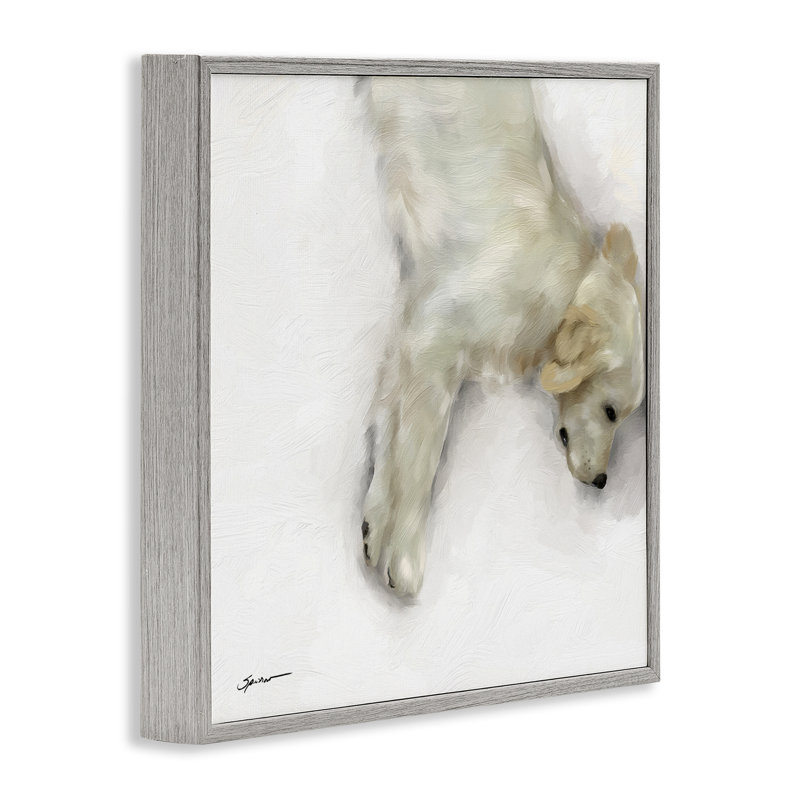 «Sweet Cream Sleeping Puppy», estampe numérique, conception de Mary Sparrow, H 12 po x l 12 po, Estampe numérique Farmhouse