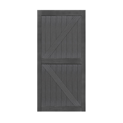 Trous pré-percés en MDF pour porte de grange Assemblage facile - Porte simple, quincaillerie non incluse