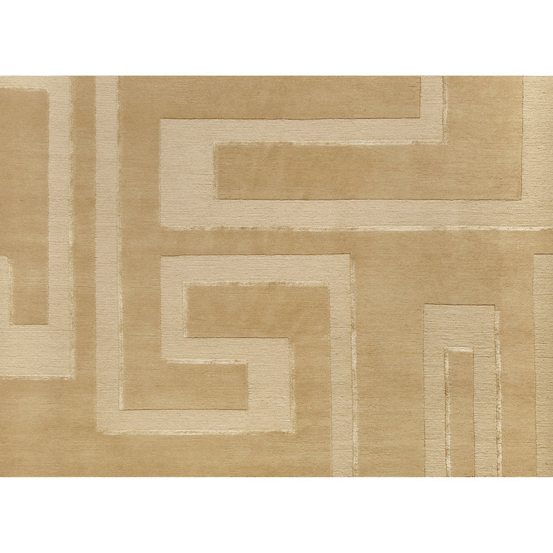 Geometric Area Rug in Biscuit/Ivory, Rectangle 6' x 9'