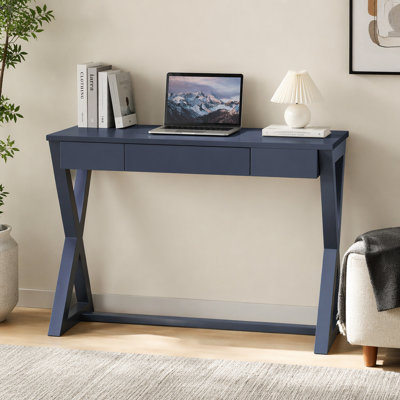 Rectangular Console Table with 1 Drawer, Charcoal