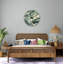 Horloge murale abstraite en verre trempé, conception artistique verte, décoration moderne, horloge à quartz silencieuse, pièce unique, cadeau de pendaison de crémaillère-748707803-748707806