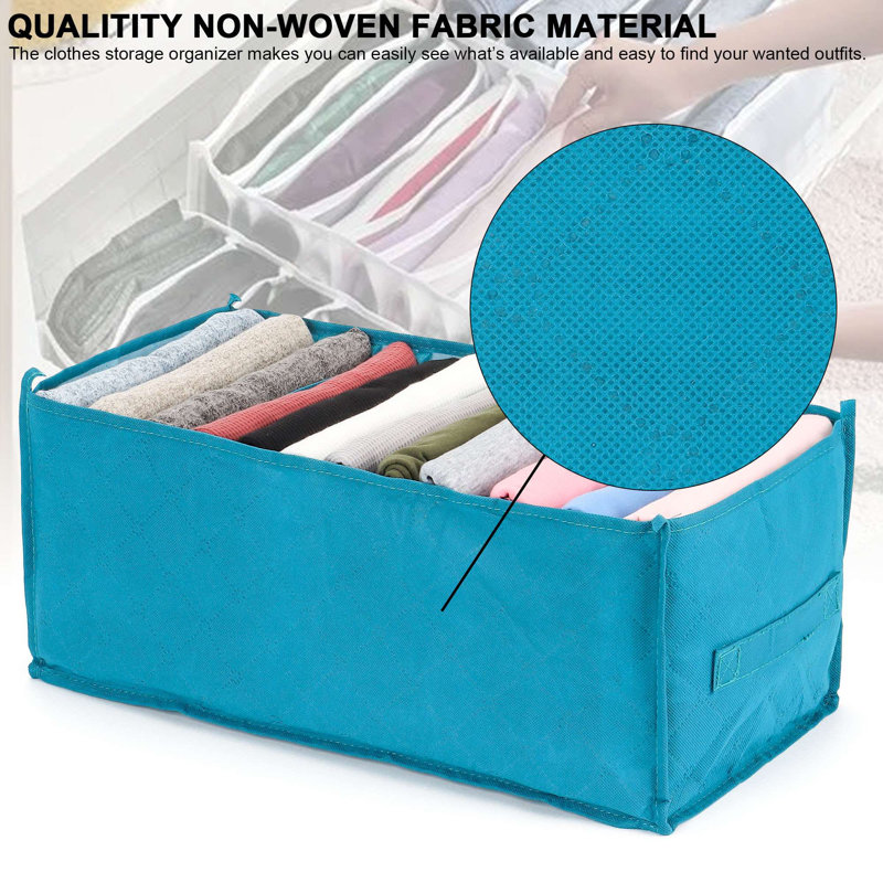 Organisateurs de garde-robe pliables en tissu pour garde-robe et boîtes de rangement, 7 + 12 grilles, Gris