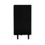 Armoire noire avec portes rouges et 2 compartiments ouverts pour portes de salle à manger, tiroirs et tablettes, buffet-600231088