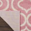 Tapis rose / ivoire à motif géométrique Kardinya-1516020180