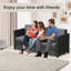 Gennett 185cm Wide Straight Steel Patio Sofa with Cushions