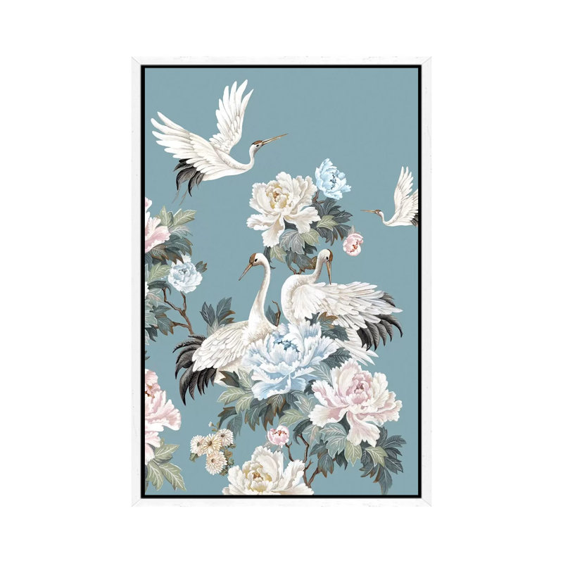 Celestial Garden II - Print on Canvas, White Framed, 101.6 cm H x 66.04 cm W