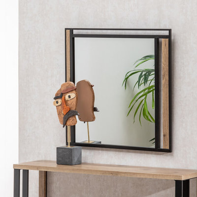Klingler Metal Flat Wall Mirror