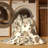 Machine Washable Ottoline Traditional Damask Rug in Beige – Beige Binding-401466054