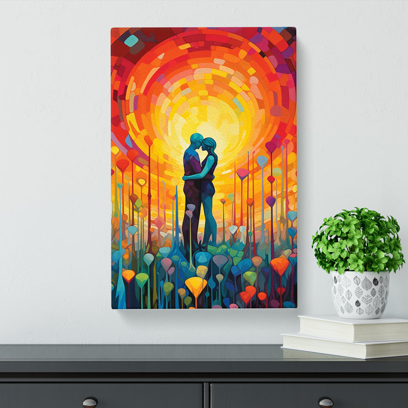 Lovers Colour Field No.3 - Wrapped Canvas, 50cm H x 35cm W x 3cm D