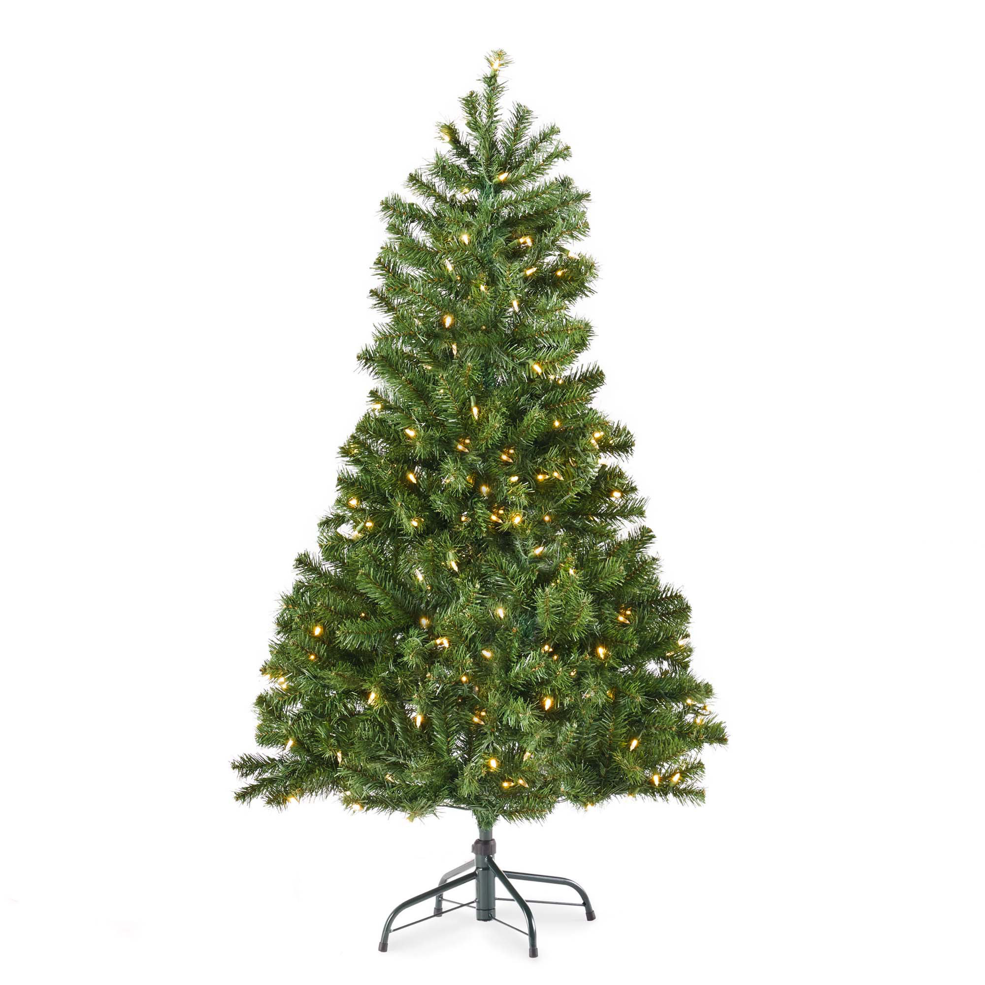 Alcott Hill 4.5Ft Hinged Tree With 200 Clear LightsUL Wayfair