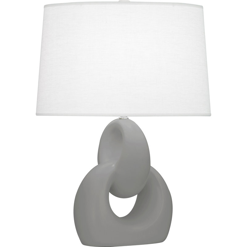 Fusion Ceramic Lamp, Smoky Taupe, 27" H x 11.25" W x 11.25" D