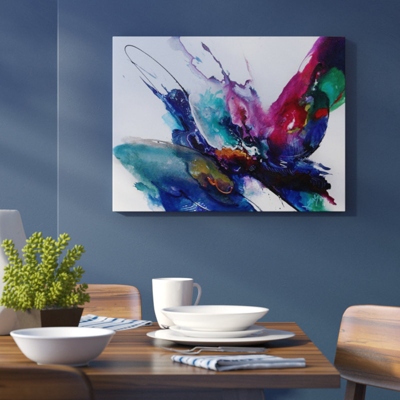 « Impulse IV », reproduction d'art, H 12 po x l 16 po x P 1,5 po, Toile