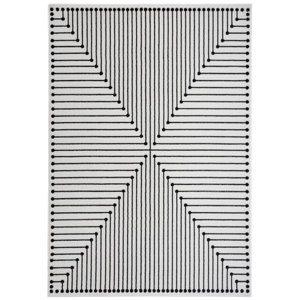 Florence Area Rug Black and White 5ft x 8ft 
