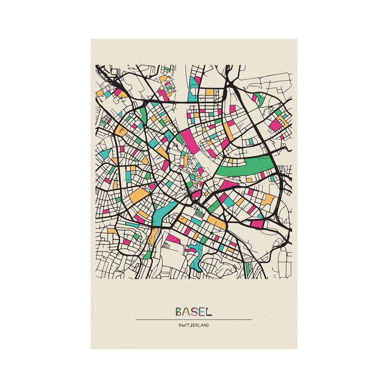 "Carte de la Suisse," par Ayse Deniz Akerman, "Impression sur toile tendue", H 12 po x l 8 po x P 0,75 po
