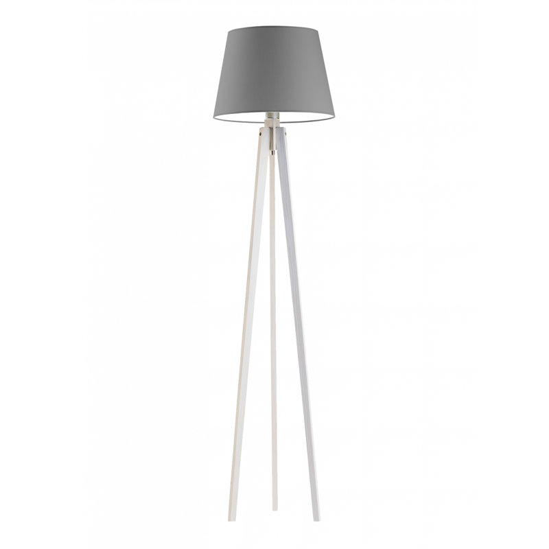 Araby 158cm Tripod Floor Lamp, Light Grey, White