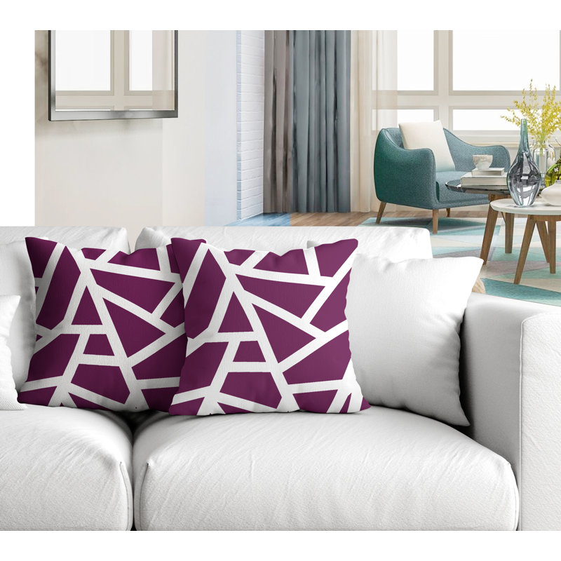Coussin Clarion, L 15 po x H 15 po, Mauve