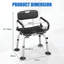 Shower Stool with Removable Arm and Back Rests