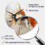 Horloge murale orange abstraite, impression de fractale abstraite - fractales en métal asymétrique-105483619