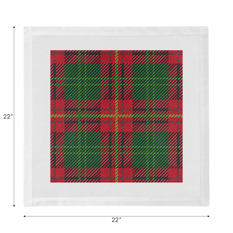 Serviettes de table Christmas Tartan, Vert