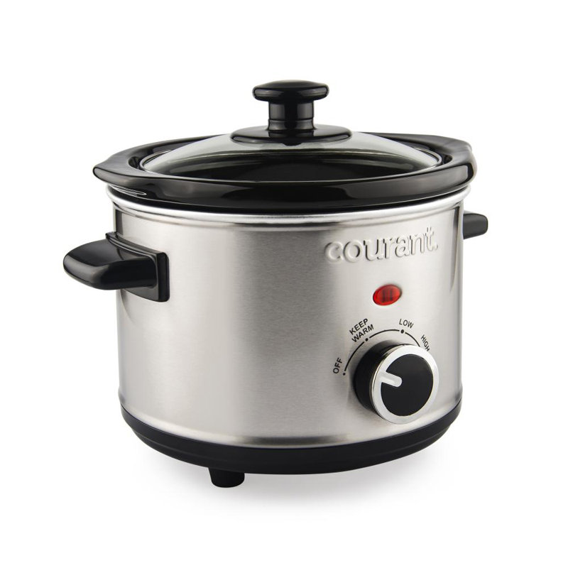 Courant 1.5 Qt Brushed Stainless Steel Slow Cooker