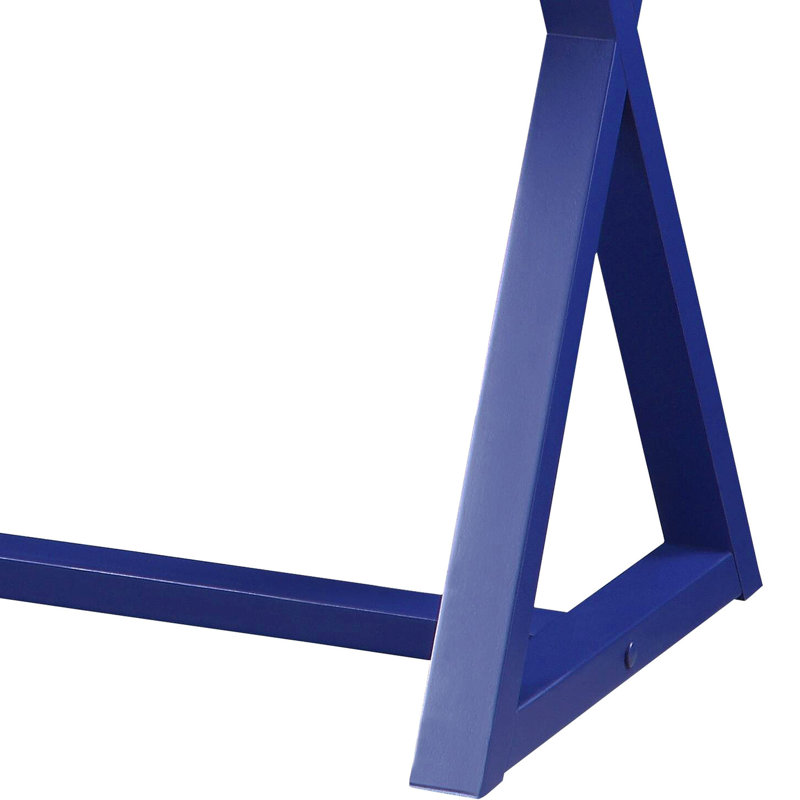 Bureau spacieux bleu crépuscule avec tiroir fonctionnel et rangement pratique pour écrire rectangulaire