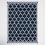 Tapis géométrique en polypropylène bleu foncé-98282520