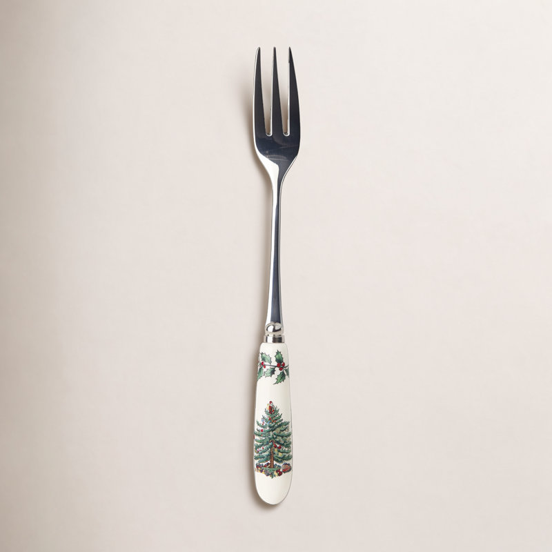 Spode Christmas Tree Pastry Forks 6"
