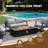 Rectangular Black Terrazzo Fireplace,56 inches