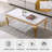 Jennita Faux Marble Top Metal Base Coffee Table-899217419