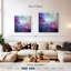 Drifting - Composition en mauve et turquoise