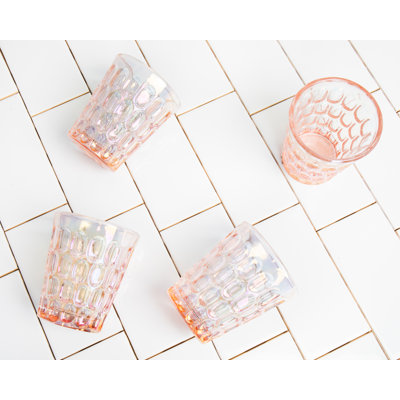 Ensemble de 8 verres à whisky iridescents Rex