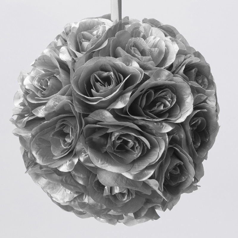Silk Roses Arrangement, Silver