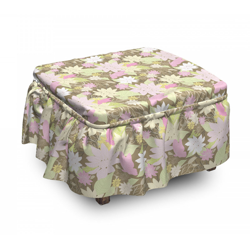 Housse pour repose-pieds doux pour jardin anglais