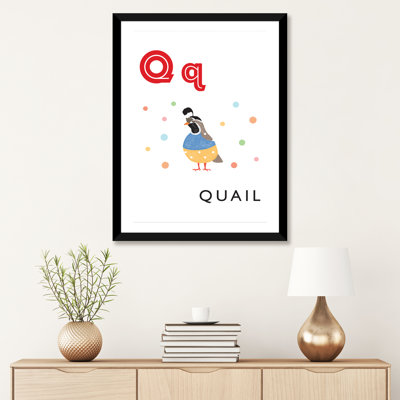 Alphabet Flash Card Q - impression d'art graphique