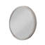 Miroir de commode Aren, cadre à bordure moulée, bois blanc, rond de 35 po