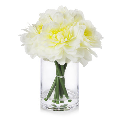 Silk Dahlia Arrangement in Vase