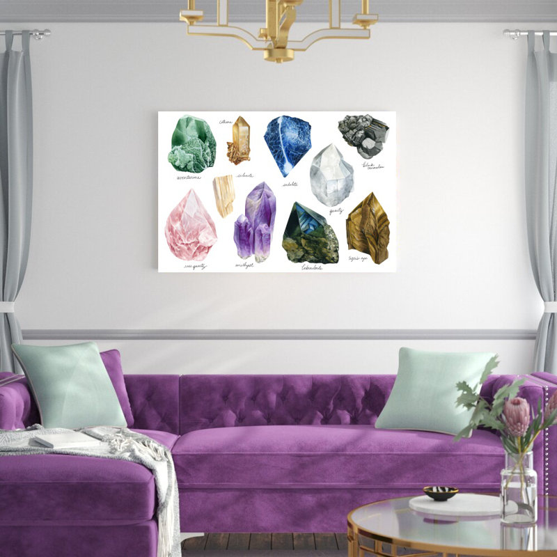 «Heal Crystals III» par Grace Popp - impression sur toile tendue, H 32 po x l 48 po