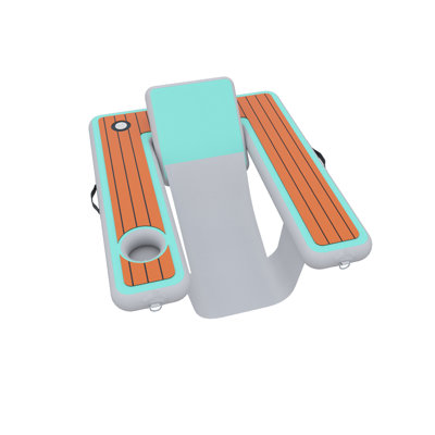 Fauteuil gonflable pour piscine avec porte-gobelet