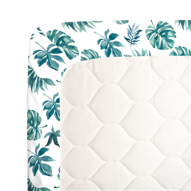 Drap-housse pour lit de bébé Vestavia, 28 po x 52 po, Vert