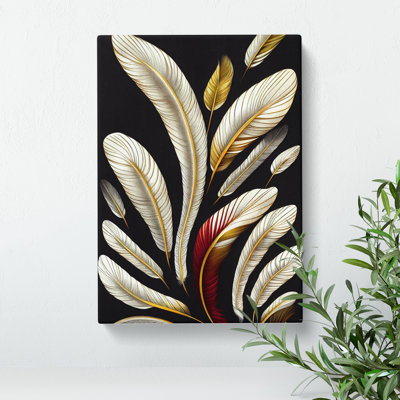 Serene Feathers - Wrapped Canvas