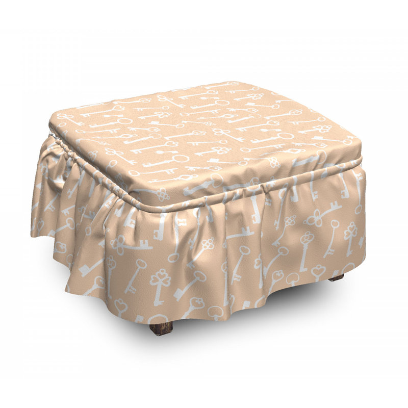Housse pour repose-pieds antique keys
