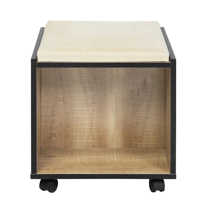 Cube carré touffeté 15,74" avec rangement repose-pieds Antioch