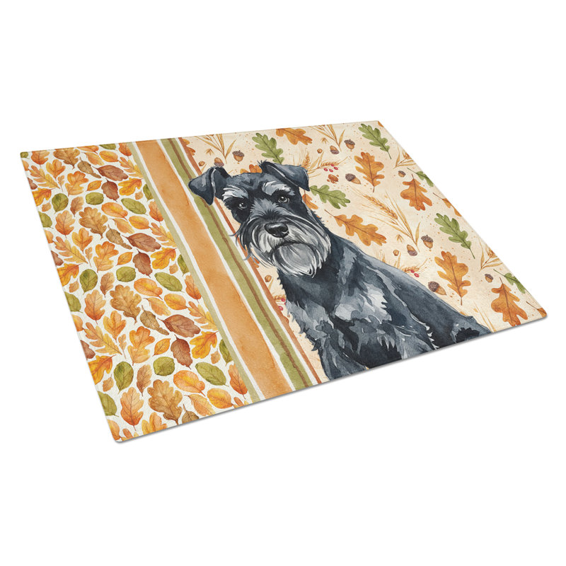 Planche à découper noire en verre Schnauzer