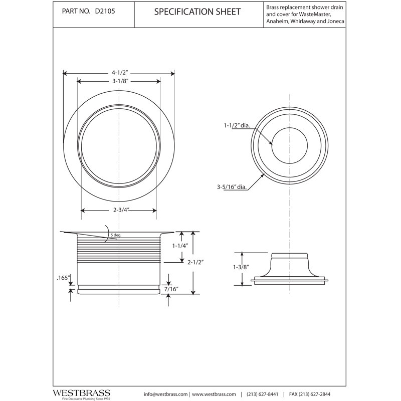 3-1/2" EZ-Mount Brass Kitchen Sink Waste Disposal Drain Flange and Stopper, Oil Rubbed Bronze