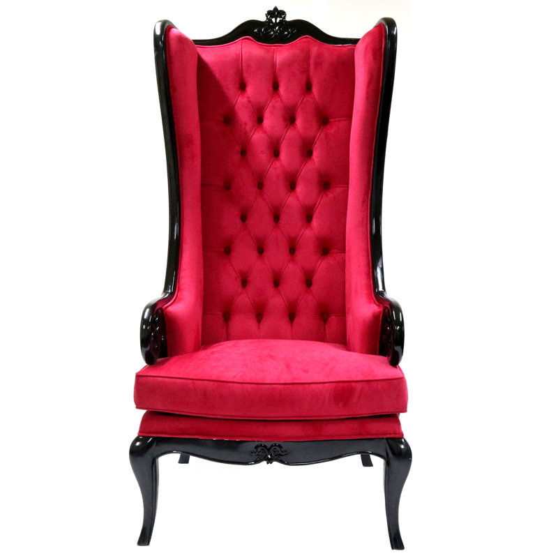 Chaise longue à haut dossier A Verona, Noir, Microfibre crème