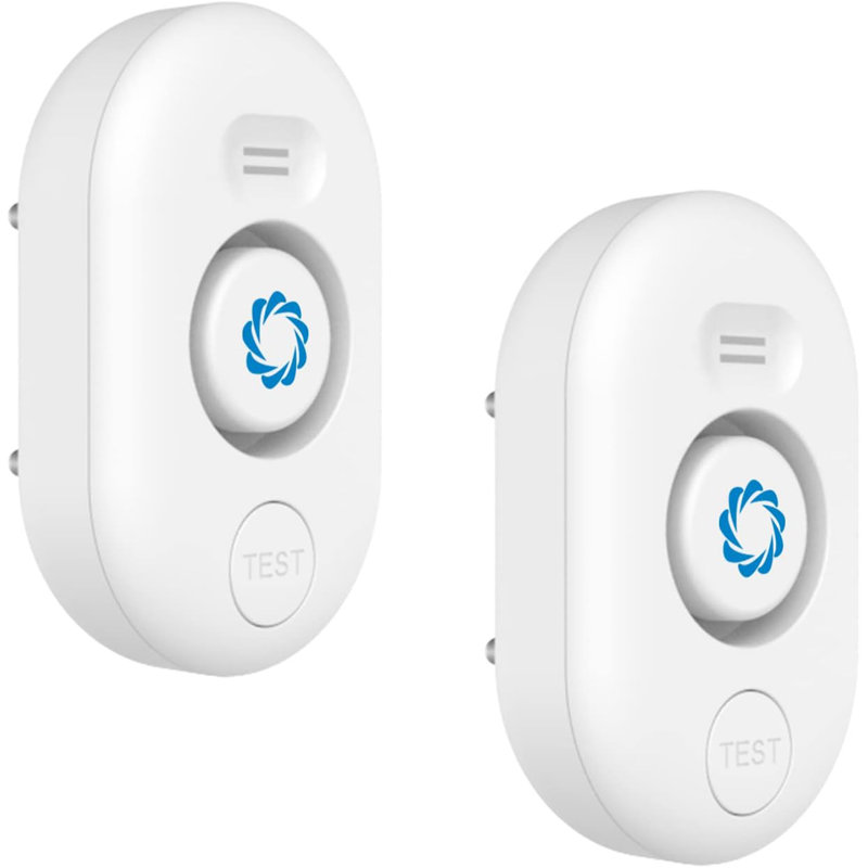 Airthereal Water Leak Detectors 2-Pack, 120dB Adjustable Audio Alarm Sensor, Sensitive Leak and Drip Alert